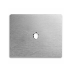 PLAQUE NEW STYLE 44 RECTANGULAIRE ALUMUNIUM NATUREL BROSSÉ 3 MODULES 1 COMMANDE|sfh|d31923a59b87|