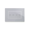 PLAQUE VERA 44 TOUCH RECTANGULAIRE GRIS OPAQUE 4 MODULES 4 COMMANDES|sfh|521c110f4fba|