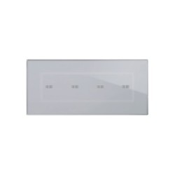 PLAQUE VERA 44 TOUCH RECTANGULAIRE GRIS OPAQUE 7 MODULES 4 COMMANDES|sfh|5959a638b3a2|