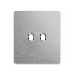 PLAQUE NEW STYLE 44 CARREE ALUMUNIUM NATUREL BROSSÉ 2 MODULES 1 COMMANDE|sfh|b9d6f8c266db|