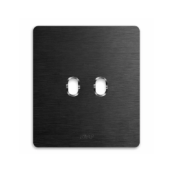PLAQUE NEW STYLE 44 CARREE ALUMUNIUM ANTHRACITEBROSSÉ 2 MODULES 1 COMMANDE|sfh|ce8057137cb3|