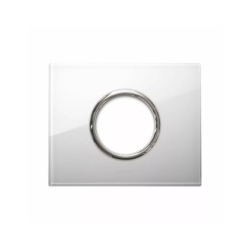 PLAQUE NEW STYLE 44 RECTANGULAIRE VERRE BLANC 3 MODULES POUR 1 PRISE DE COURANT|sfh|c811756716dc|