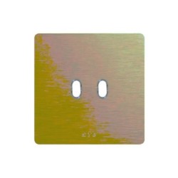 PLAQUE NEW STYLE 44 CARREE ALUMUNIUM NATUREL OR BROSSÉ 2 MODULES 1 COMMANDE|sfh|745714aec205|