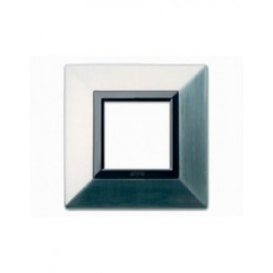PLAQUE ZAMA 44 CARRÉE NICKEL BROSSÉ 2 MODULES|sfh|f127090bc8e8|